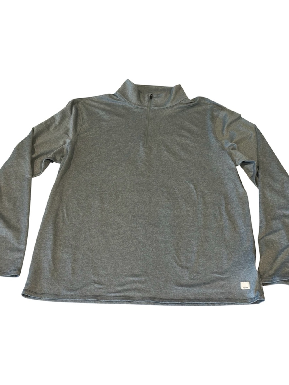 VUORI Ponto Half-Zip Mock Neck Long Sleeve Shirt XL Misty Blue Heather Like New